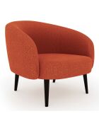 Fauteuil Luna Marie Tissu bouclette terracotta - 75x65x60 cm