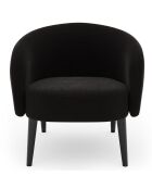 Fauteuil Luna Marie Velours noir - 75x65x60 cm