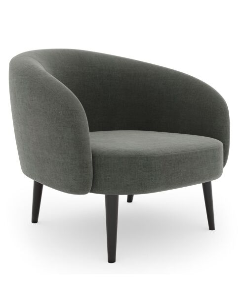 Luna Marie fauteuil Grafietgrijs fluweel - 75x65x60 cm