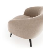 Fauteuil Luna Marie Velours  taupe - 75x65x60 cm