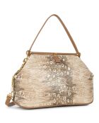 Sac à main en Cuir M Studio Dream camel iguane - 27x17x7 cm