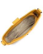 Sac baguette en Cuir Delphino jaune - 25x16x7 cm