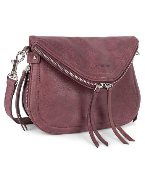 Sac besace en Cuir M Santa Fe Lisi bordeaux - 24.5x18x7 cm