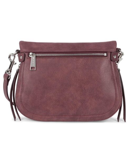 Sac besace en Cuir M Santa Fe Lisi bordeaux - 24.5x18x7 cm