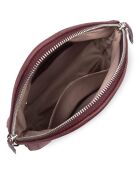 Sac besace en Cuir M Santa Fe Lisi bordeaux - 24.5x18x7 cm