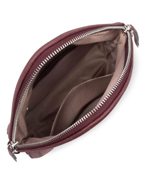 Sac besace en Cuir M Santa Fe Lisi bordeaux - 24.5x18x7 cm