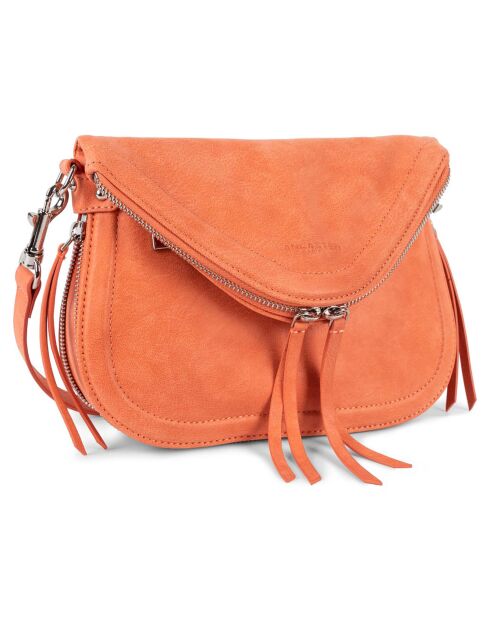 Sac besace en Cuir M Santa Fe Lisi orange - 24.5x18x7 cm