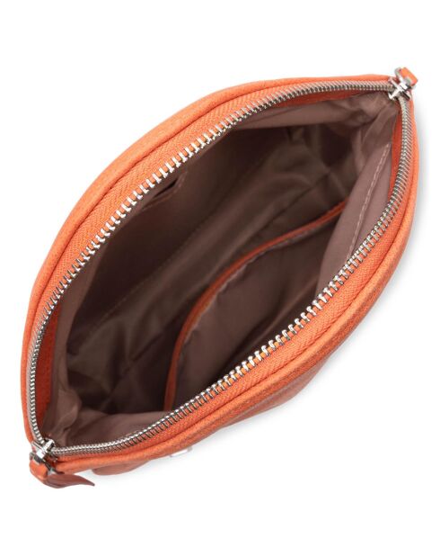 Sac besace en Cuir M Santa Fe Lisi orange - 24.5x18x7 cm