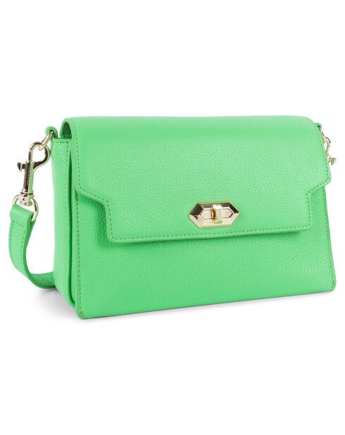 Sac trotteur en Cuir Foulonne Milano vert écolo - 22x14x8 cm