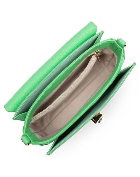 Sac trotteur en Cuir Foulonne Milano vert écolo - 22x14x8 cm