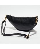 Sac banane en Cuir Mouki noir - 27x11.5x7.3 cm