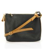 Sac porté épaule en Cuir noir/marron - 25x8x18 cm