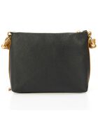 Sac porté épaule en Cuir noir/marron - 25x8x18 cm