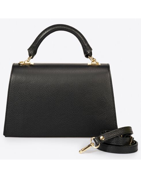 Sac à main en Cuir Remi noir - 27x10x17 cm