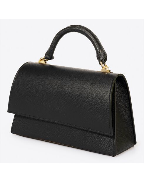 Sac à main en Cuir Remi noir - 27x10x17 cm
