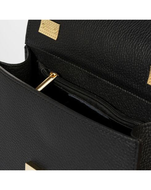 Sac à main en Cuir Remi noir - 27x10x17 cm