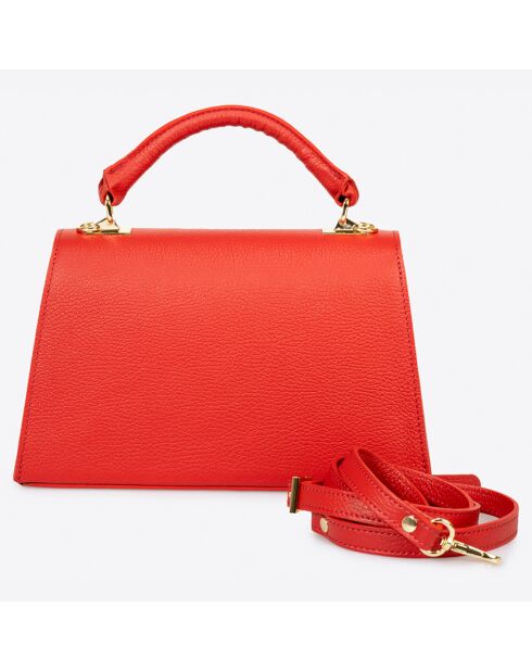 Sac à main en Cuir Remi rouge - 27x10x17 cm