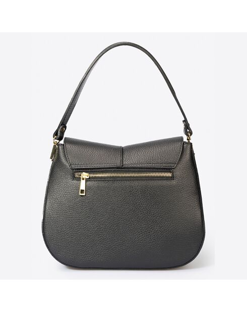Sac à main en Cuir River noir - 26x9x22 cm