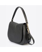 Sac à main en Cuir River noir - 26x9x22 cm