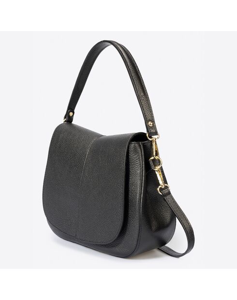Sac à main en Cuir River noir - 26x9x22 cm
