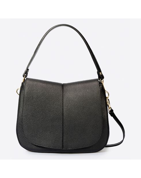 Sac à main en Cuir River noir - 26x9x22 cm