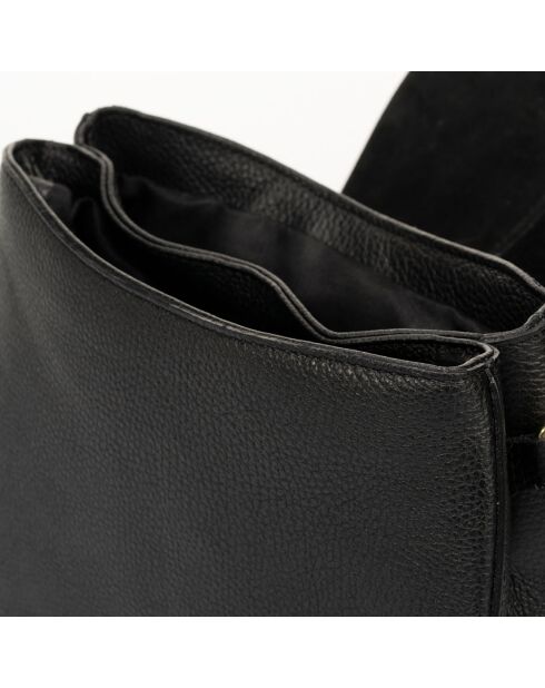 Sac à main en Cuir River noir - 26x9x22 cm