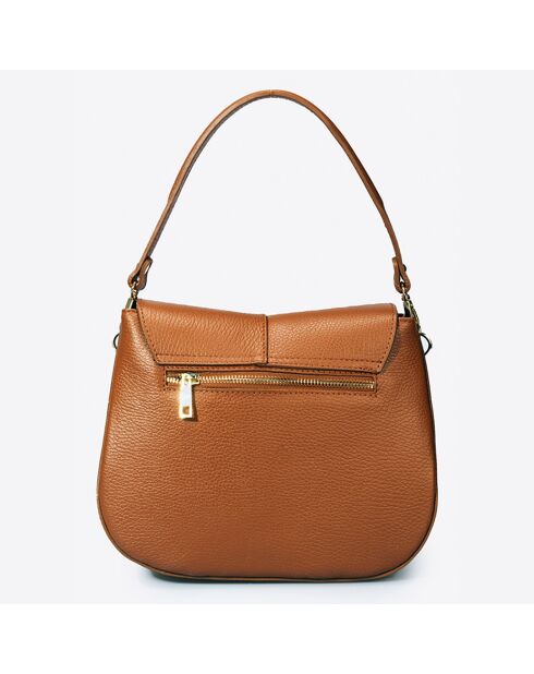 Sac à main en Cuir River cognac - 26x9x22 cm