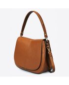 Sac à main en Cuir River cognac - 26x9x22 cm