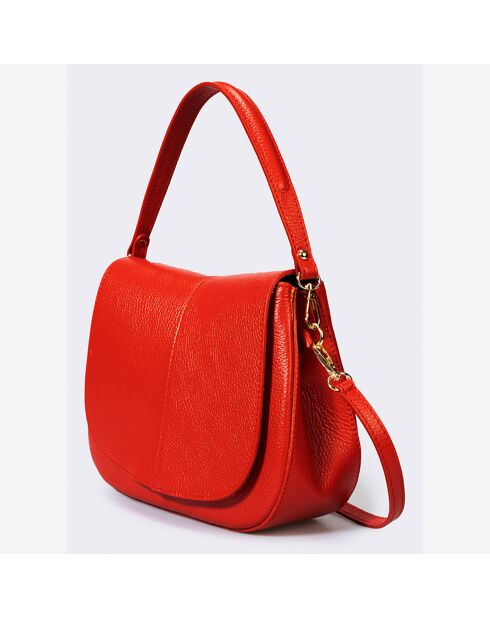 Sac à main en Cuir River rouge - 26x9x22 cm