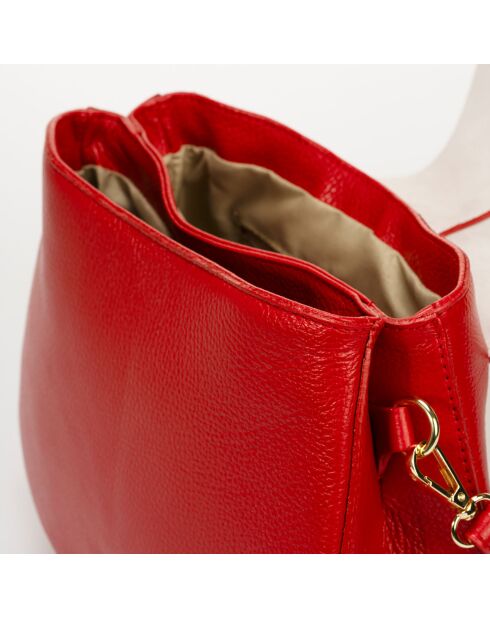 Sac à main en Cuir River rouge - 26x9x22 cm