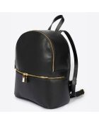 Mochila Margot de piel negra - 24x12x30 cm