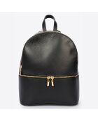 Mochila Margot de piel negra - 24x12x30 cm