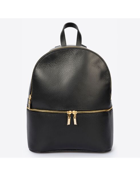 Zaino Margot in pelle nera - 24x12x30 cm