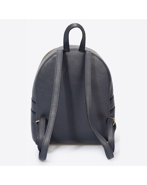 Blauer Margot Lederrucksack - 24x12x30 cm