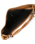 Sac porté épaule en Cuir cognac - 38x4x27 cm
