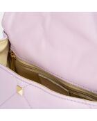 Sac à main en Cuir Kylie rose - 26x8x18 cm