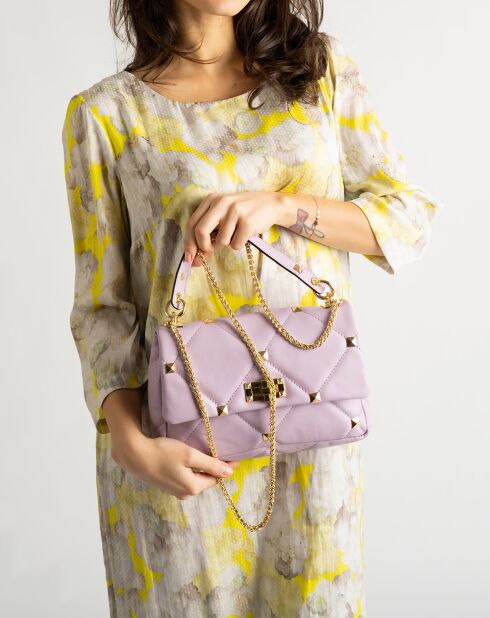 Sac à main en Cuir Kylie rose - 26x8x18 cm