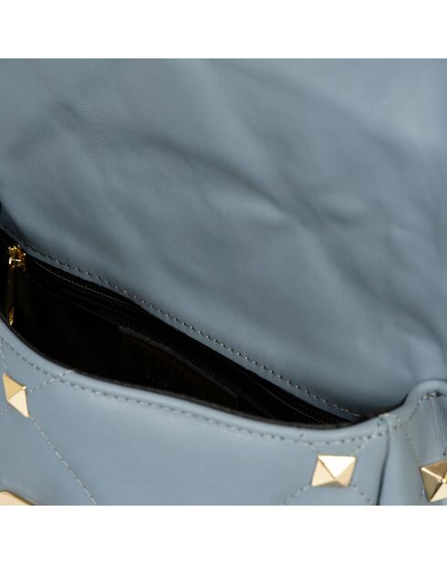 Sac à main en Cuir Kylie bleu - 26x8x18 cm