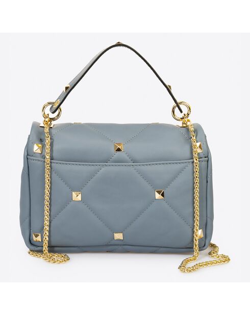 Sac à main en Cuir Kylie bleu - 26x8x18 cm