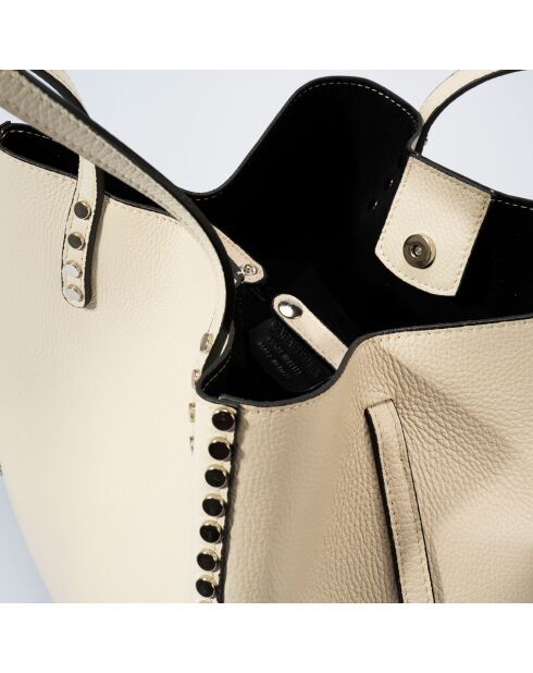 Sonia beige leren schoudertas - 39x20x29 cm