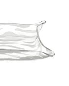 Plateau rectangulaire Drappeggi transparent - 20x15x3.5 cm