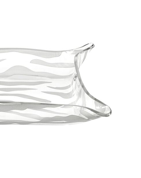Plateau rectangulaire Drappeggi transparent - 20x15x3.5 cm