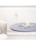 Plateau rectangulaire Drappeggi transparent - 20x15x3.5 cm