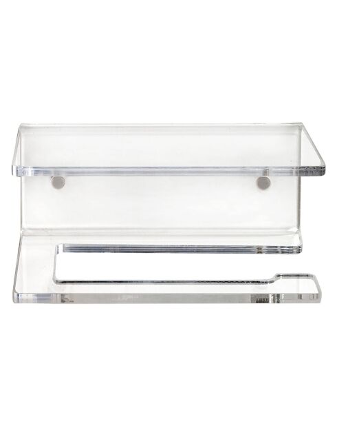 Porte-papier toilette Clio transparent - 15x11x6.5 cm