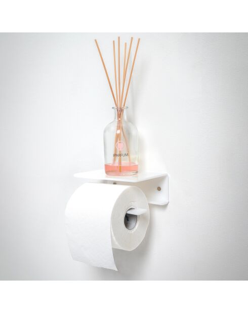 Porte-papier toilette Clio blanc - 15x11x6.5 cm