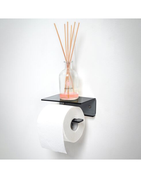 Porte-papier toilette Clio fumé - 15x11x6.5 cm