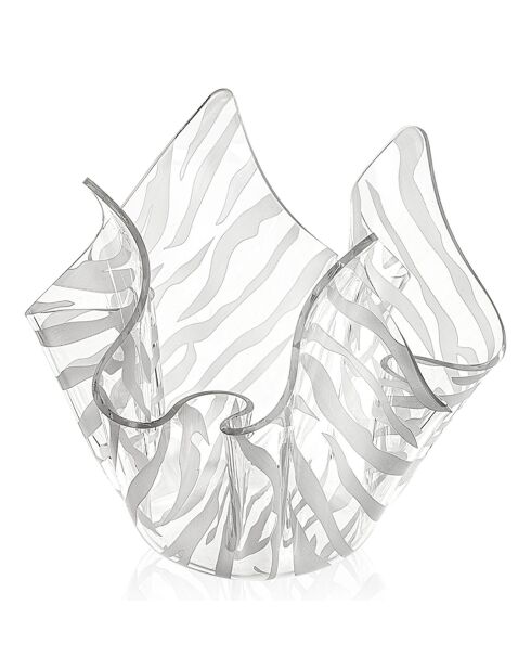 Vase Drappeggi transparent - 22x22x21 cm