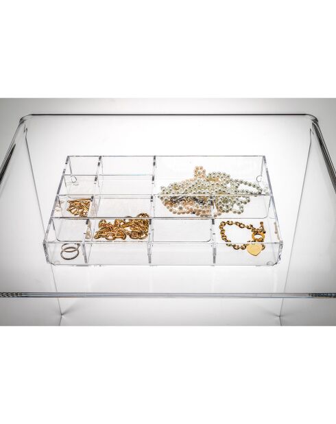 Boite de rangement Violet transparente - 26.5x17.5x4.5 cm