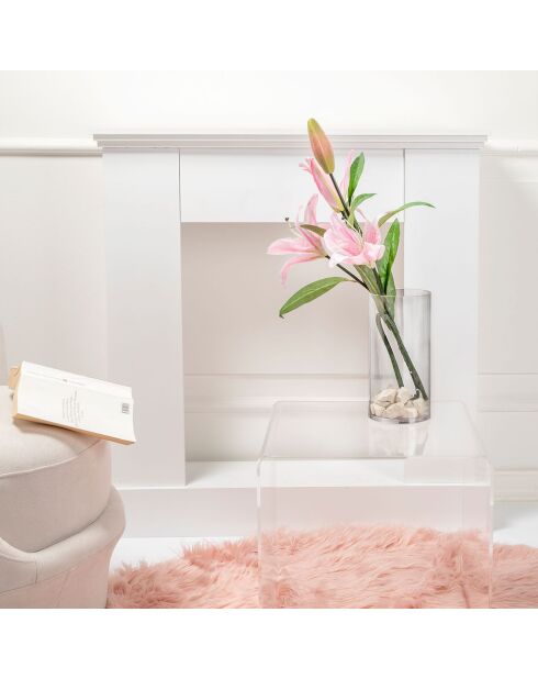 Kleine transparente Tubitu-Vase - D.12x25,5 cm