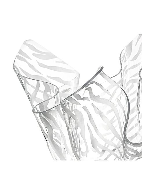 Vase Drappeggi transparent - 21x17x14 cm